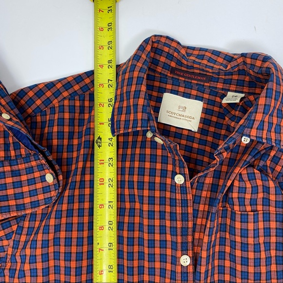 Scotch And Soda Orange Button Down Shirt Large - Picture 7 of 8